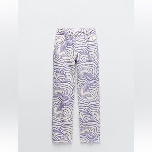 PRINTED STRAIGHT LEG JEANS